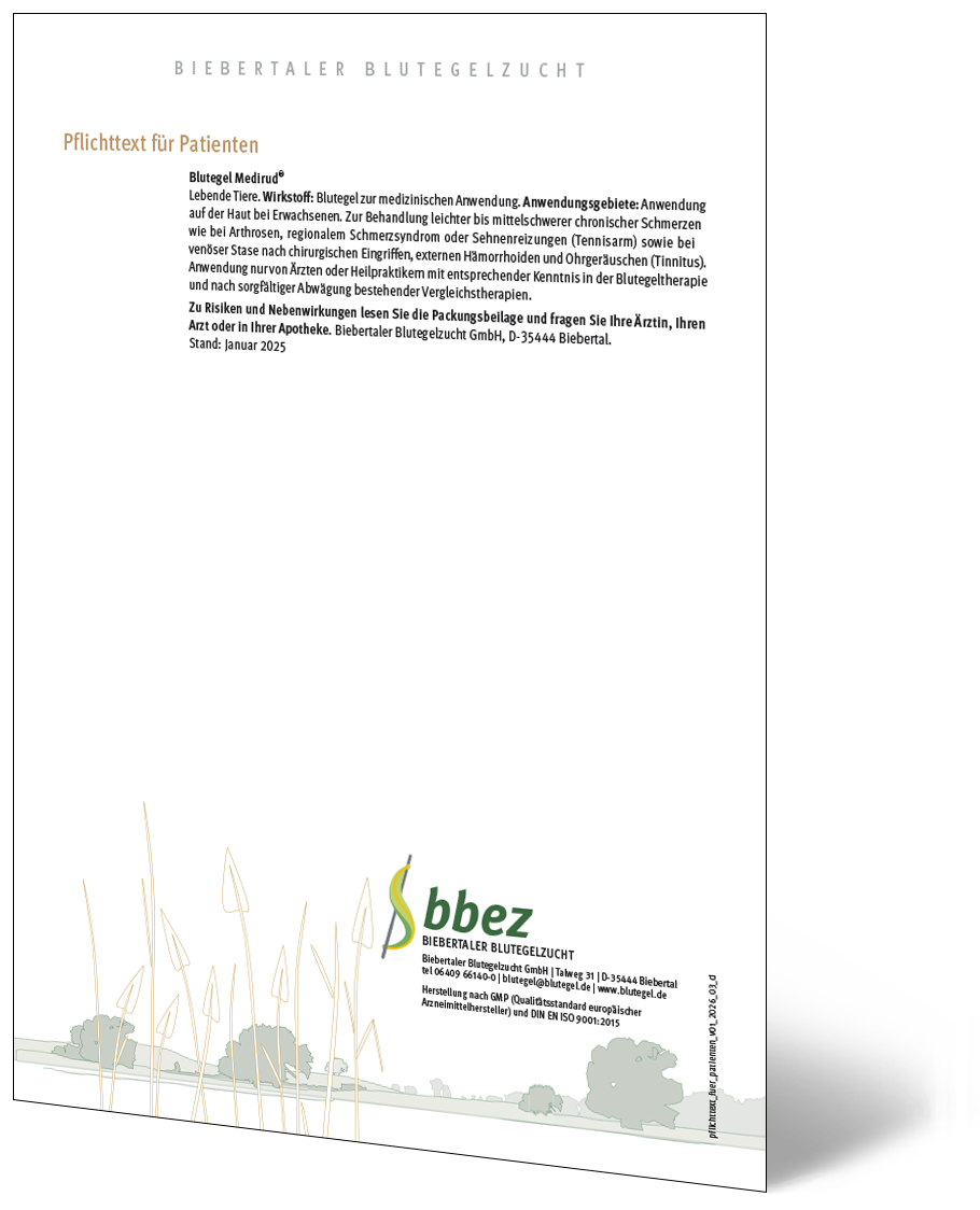 Ladbarer Pflichttext für Patienten